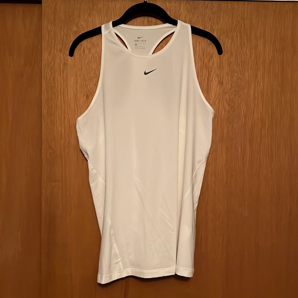 Womens Nike Dri fit tank top, white, size L